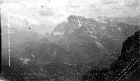 Monte Cristallo von den Drei Zinnen gesehen